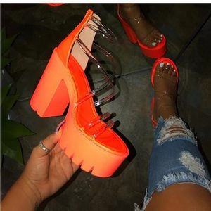 Women's Chunky Heels Zippered